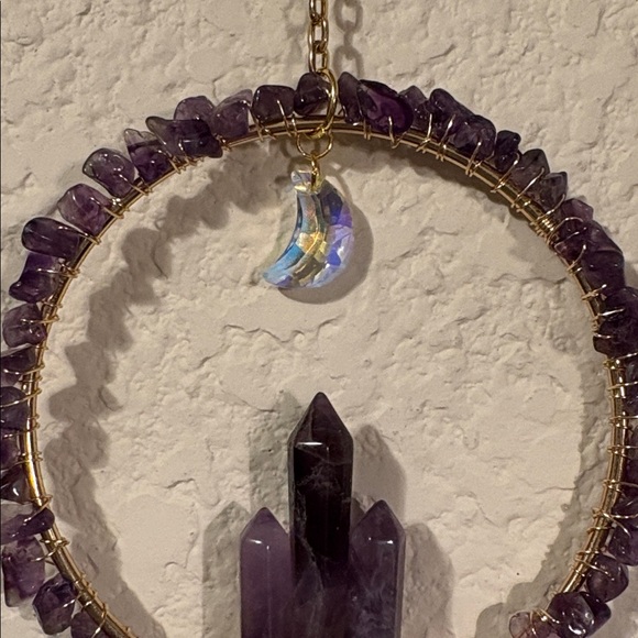 Amethyst towers Suncatcher real stones - Picture 6 of 7